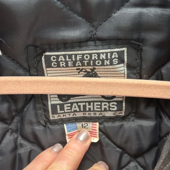 California Creations Women's Black Leather Jacket - Picture 2 of 15